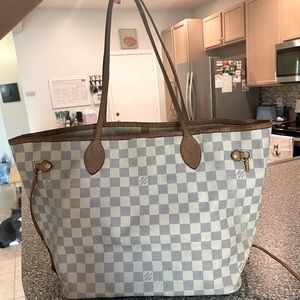 Authentic Pre-Loved Louis Vuitton Neverfull MM Damier Azur